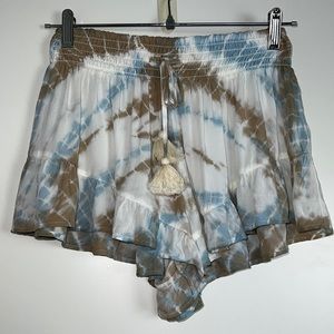 SURF GYPSY tie dye ruffle shorts